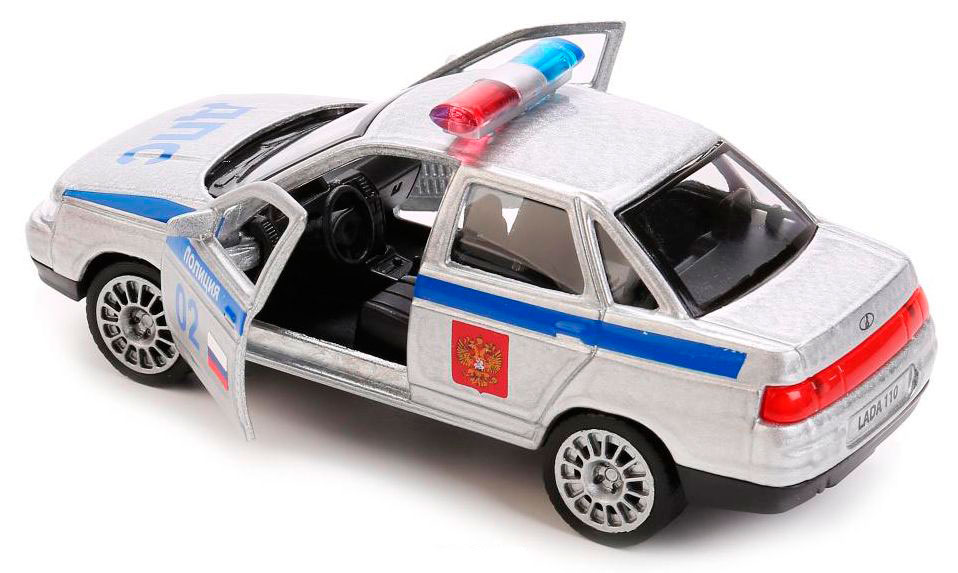 Машина металлическая инерционная – Лада 110 Полиция, 12 см, открываются двери  