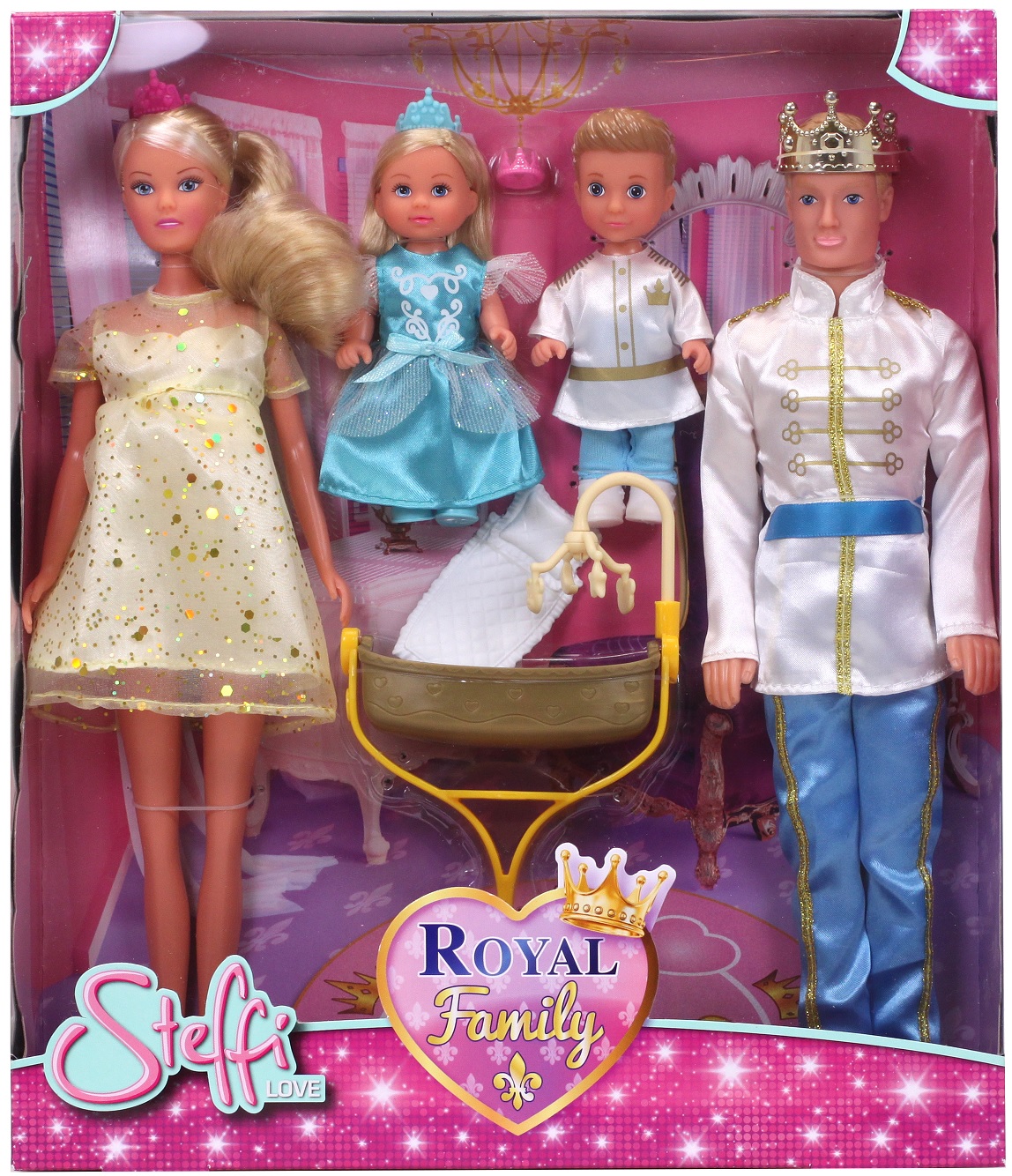 Набор кукол Королевская семья - Штеффи, Кевин, Еви, Тимми  