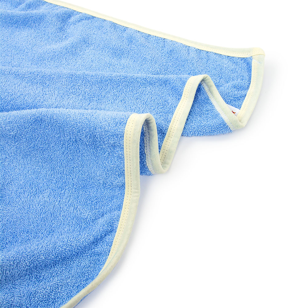Пеленка-полотенце с варежкой – Циркус, голубое  
