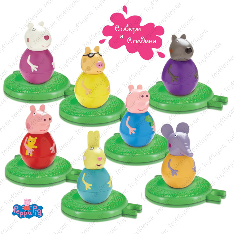 Фигурка-неваляшка Weebles «зебра Зои» тм Peppa Pig