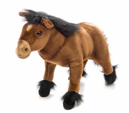 Мягкая игрушка – Пони, шоколадно-коричневый, 36 см 