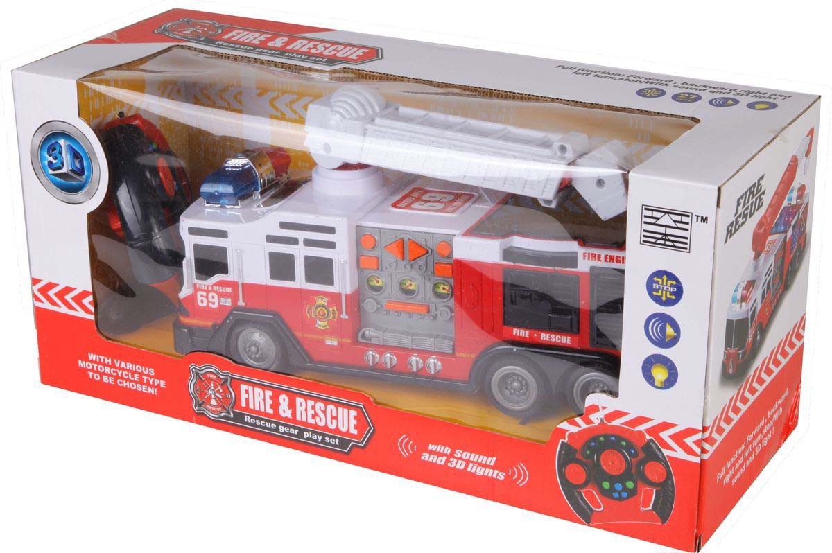Пожарная машина на радиоуправлении, свет и звук  