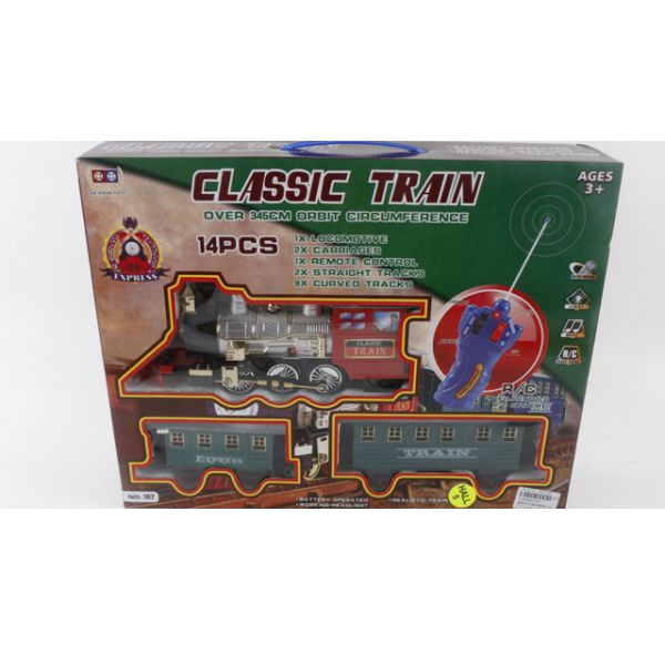 Железная дорога Classic Train с радиоуправлением, свет и звук Железная дорога Classic Train с радиоуправлением, свет и звукДетская железная дорога<br>Железная дорога Classic Train с радиоуправлением, свет и звук<br>