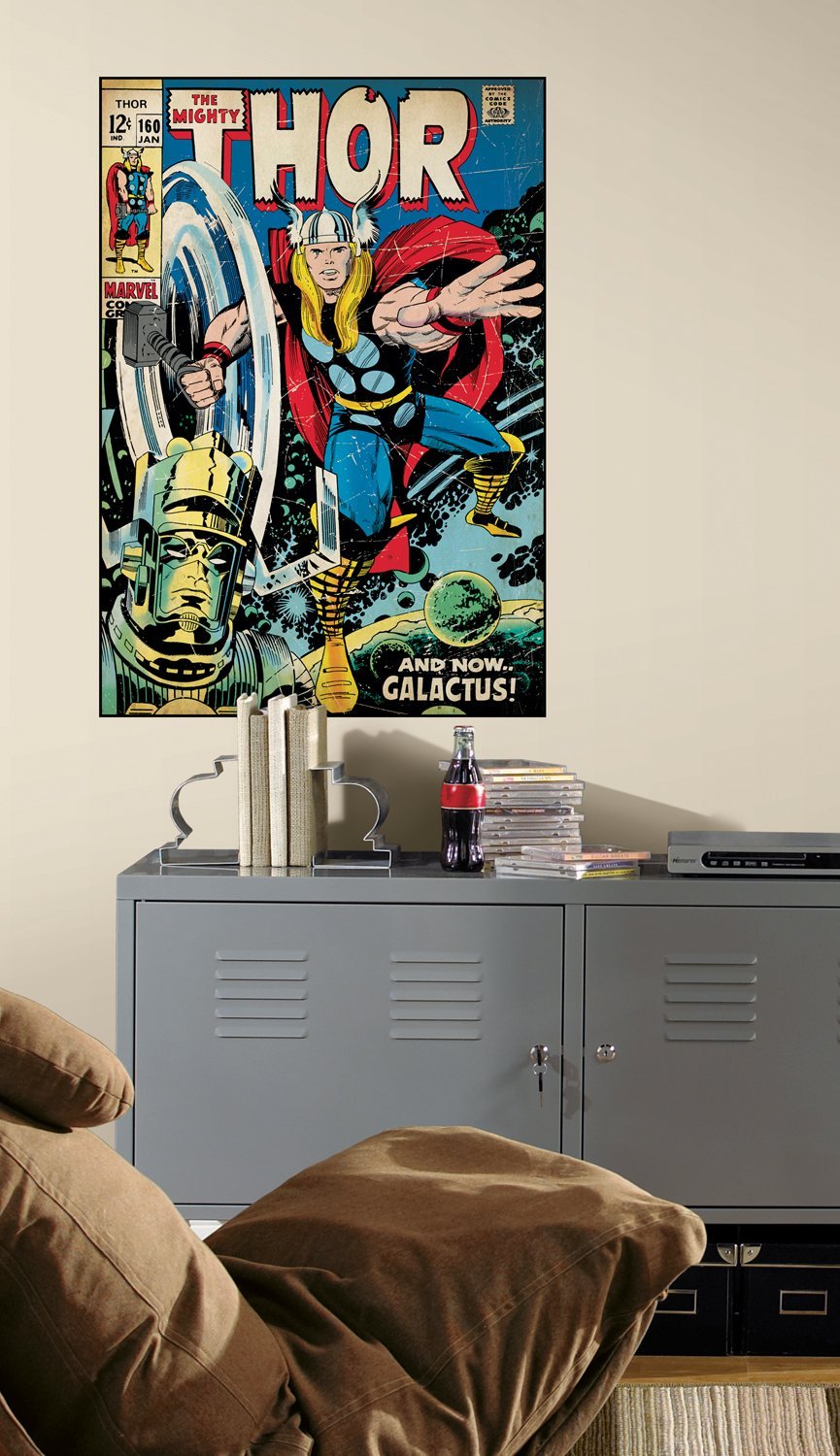 Наклейка для декора Marvel - Тор, комиксы  