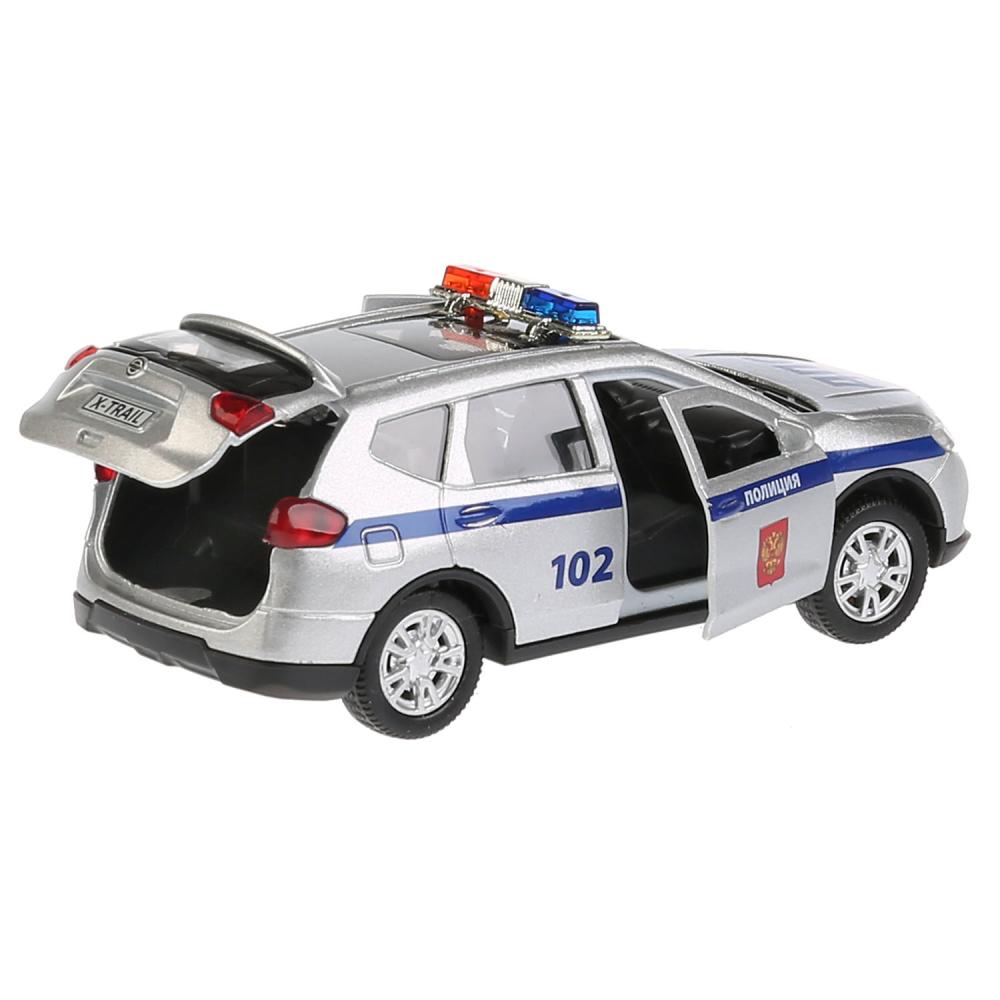Машина металлическая инерционная - Nissan X-Trail Полиция, 12 см, свет, звук,  