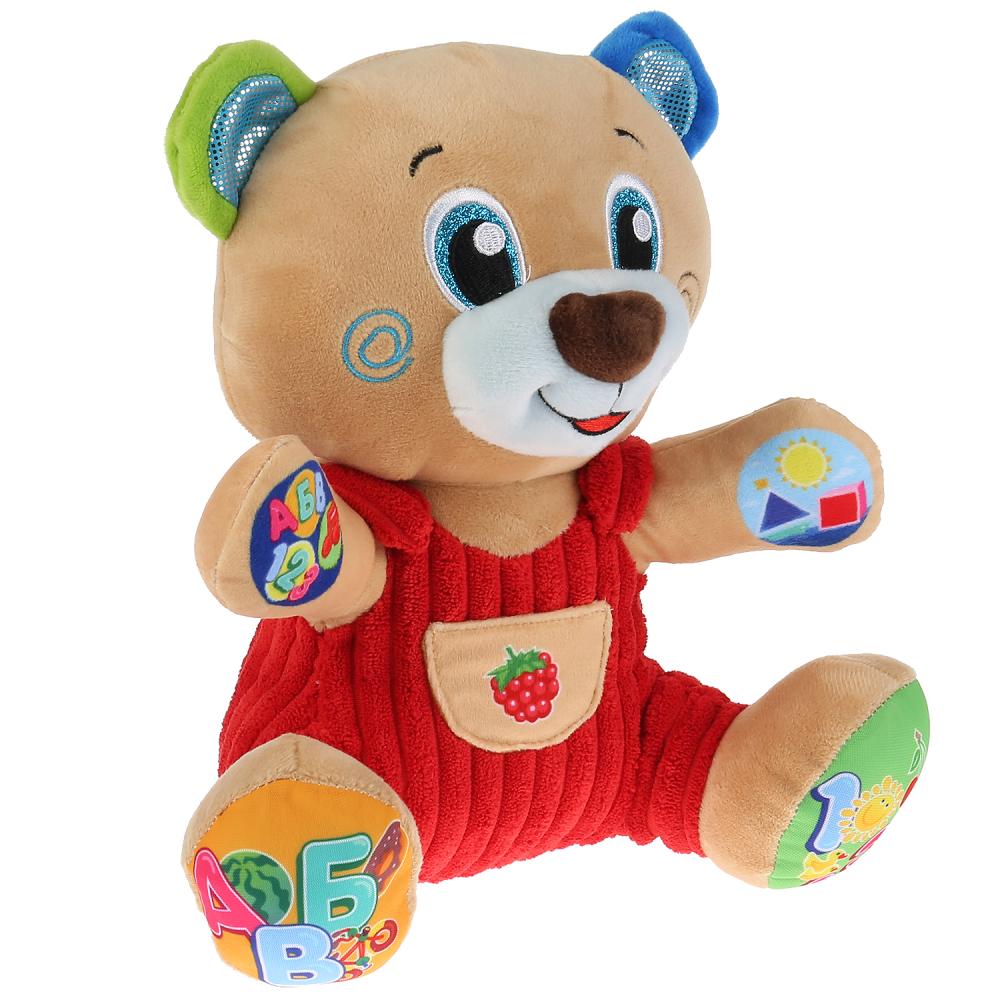 Музыкальная мягкая игрушка - Медведь Учим цифры, буквы, формы, 25 см  