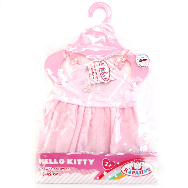 Комплект одежды для куклы Карапуз - Платье, 40-42 см, розовое  