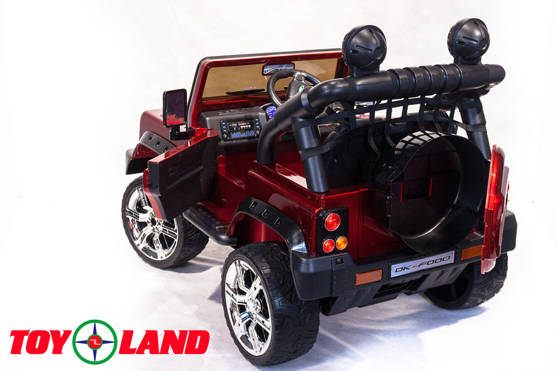 Электромобиль – Land Rover DK-F008, красный, свет и звук  