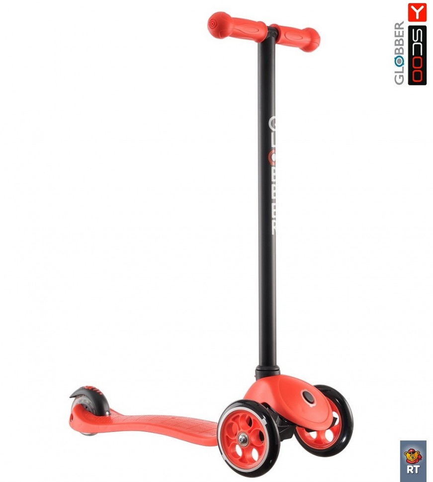 Самокат RT Globber My free FIXED, красный, с блокировкой колес