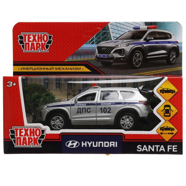 Машина Полиция Hyundai Santa Fe 12 см двери и багажник открываются металлическая инерционная  