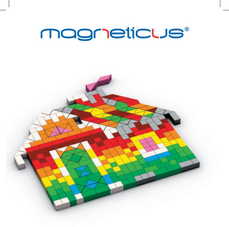 Магнитная мозаика MAGNETICUS, 654 элемента, 11 цветов, 40 этюдов  