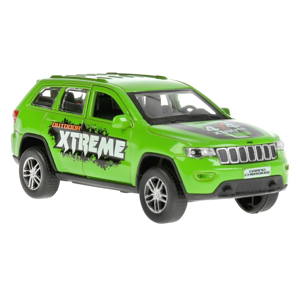 Машина металлическая Jeep Grand Cherokee спорт, свет и звук, инерционная, цвет – зеленый, 12 см  