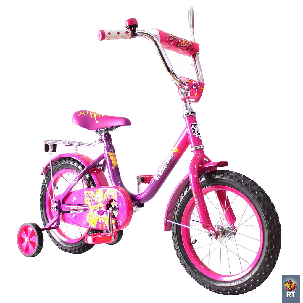 Двухколесный велосипед Camilla, диаметр колес 14 дюймов, фиолетовый  