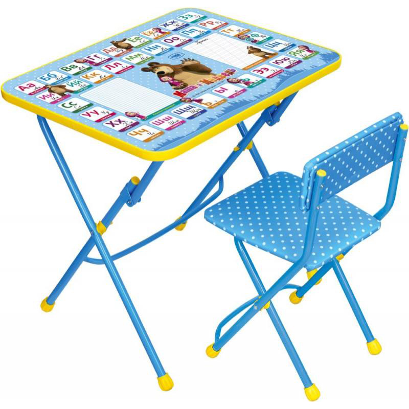 Набор детской мебели - Азбука 2 из серии Маша и Медведь, цвет синий  