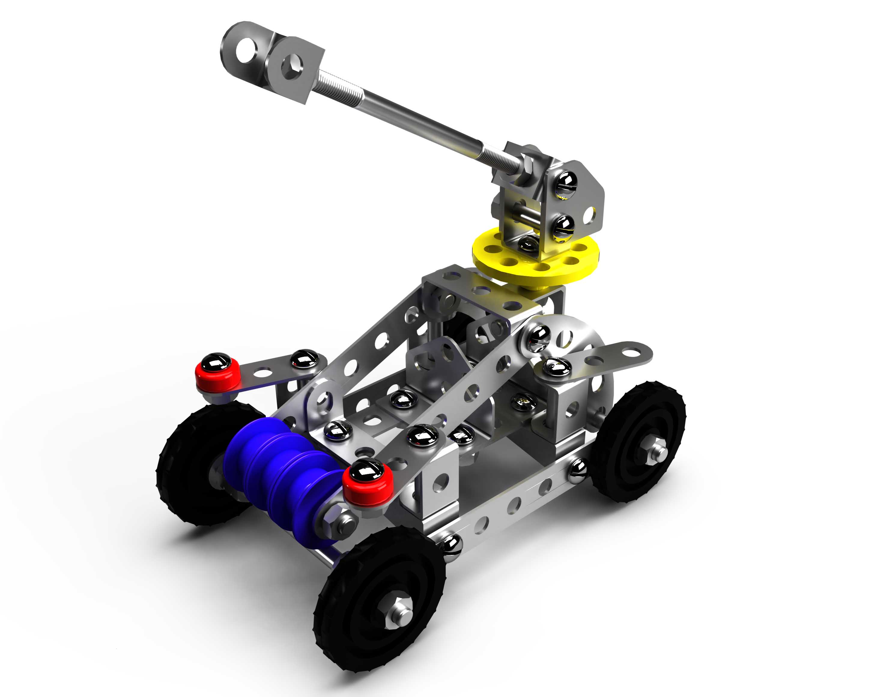 Конструктор металлический для уроков труда 3 в 1 - Робот Р1, Робот Р2, ЗПУ  