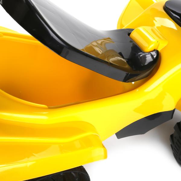 Квадроцикл каталка со спинкой, свет и звук, цвет – желтый  