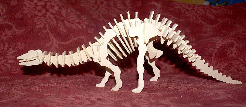 Модель деревянная сборная - Апатозавр, 2 пластины  