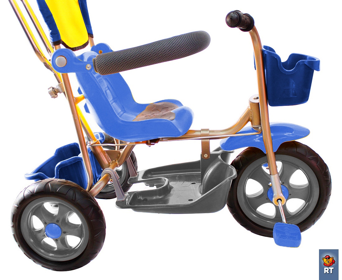 3-х колесный велосипед Galaxy Лучик Л001 с капюшоном, синий  