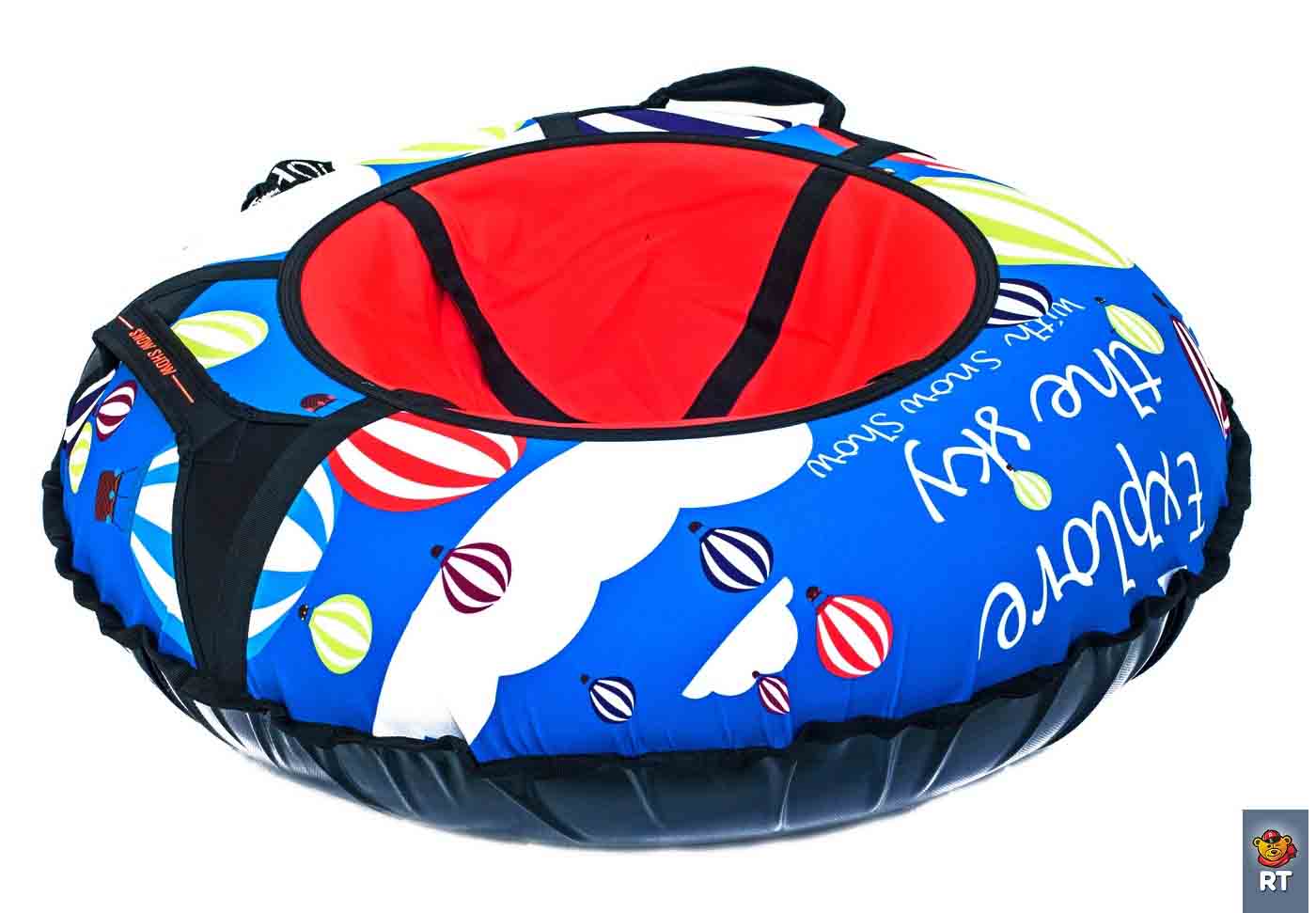 Санки надувные – Тюбинг, воздушные шары, диаметр 105 см  