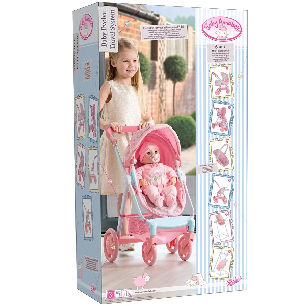 Коляска для кукол Baby Annabell многофункциональная: стульчик, качели, кресло  