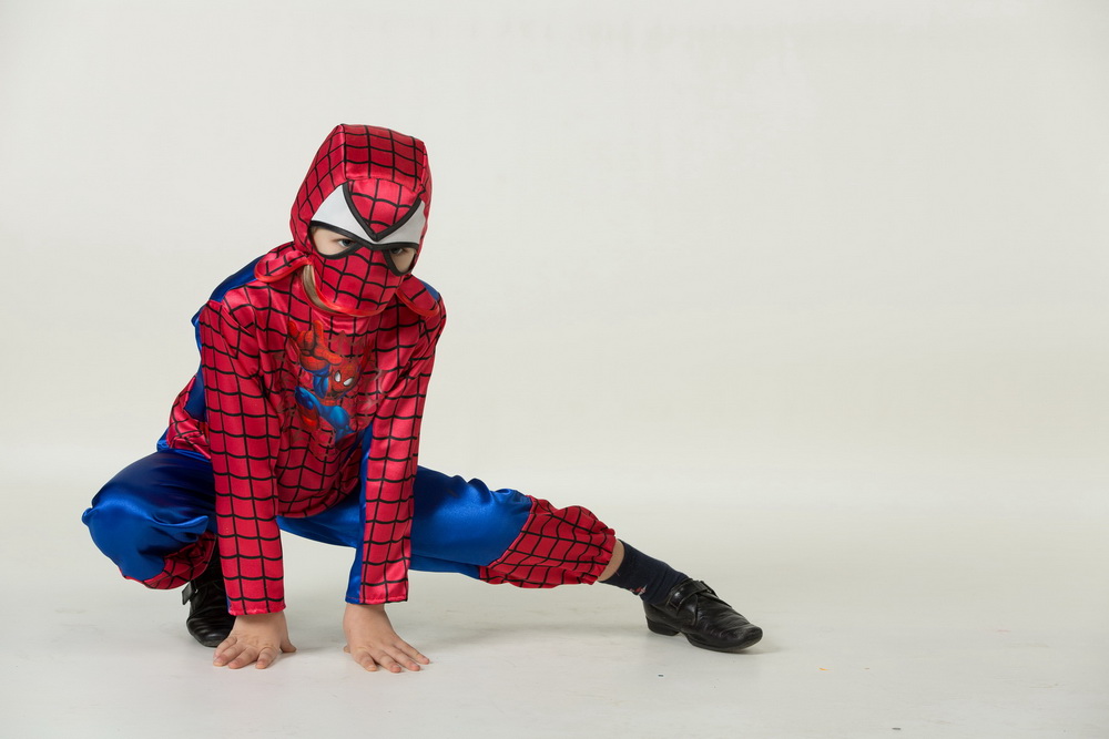 Карнавальный костюм для мальчиков – Человек-Паук, сорочка, брюки и головной убор, размер 122-64  