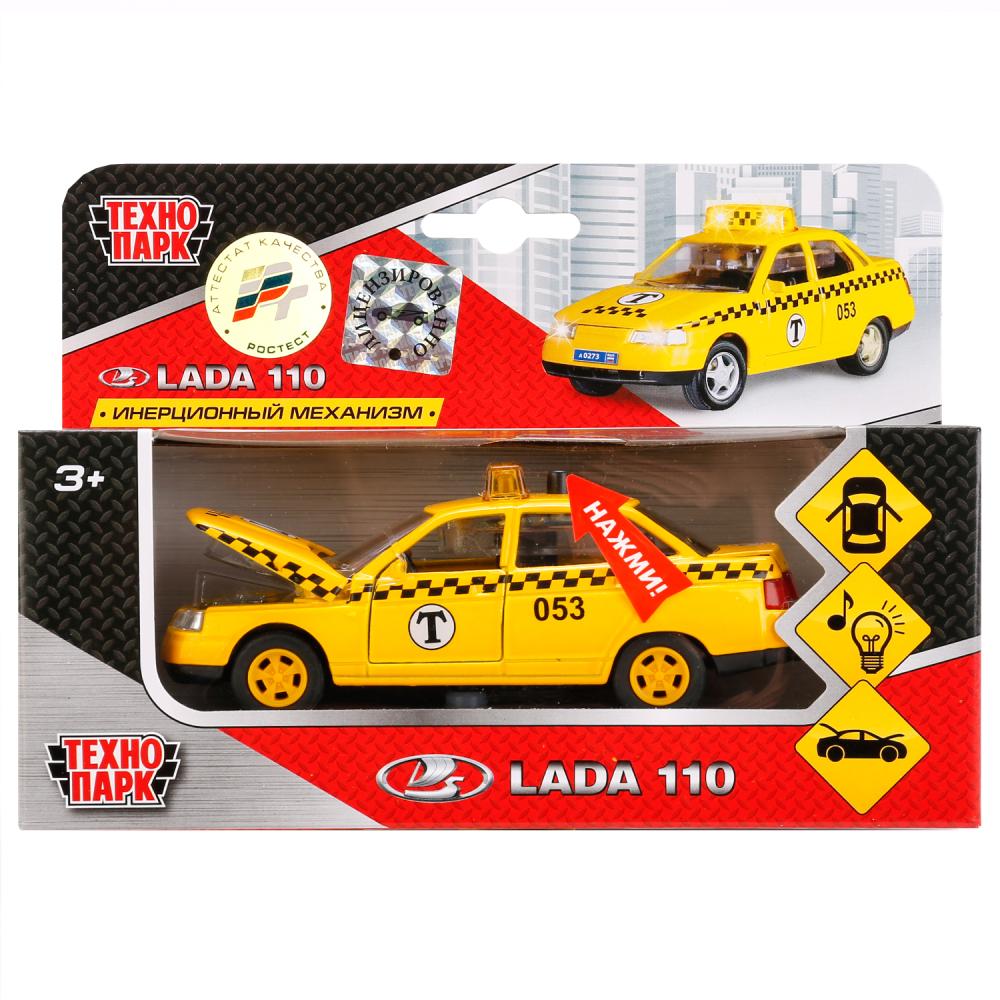 Инерционная металлическая машина Lada 2110 - Такси, свет, звук 1:43  