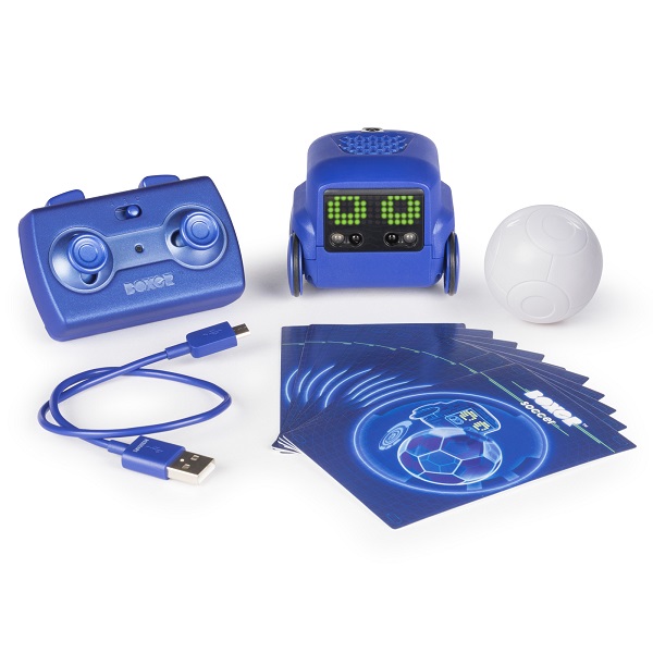 Игрушка интерактивный робот Boxer, с пультом и мячиком, синий  