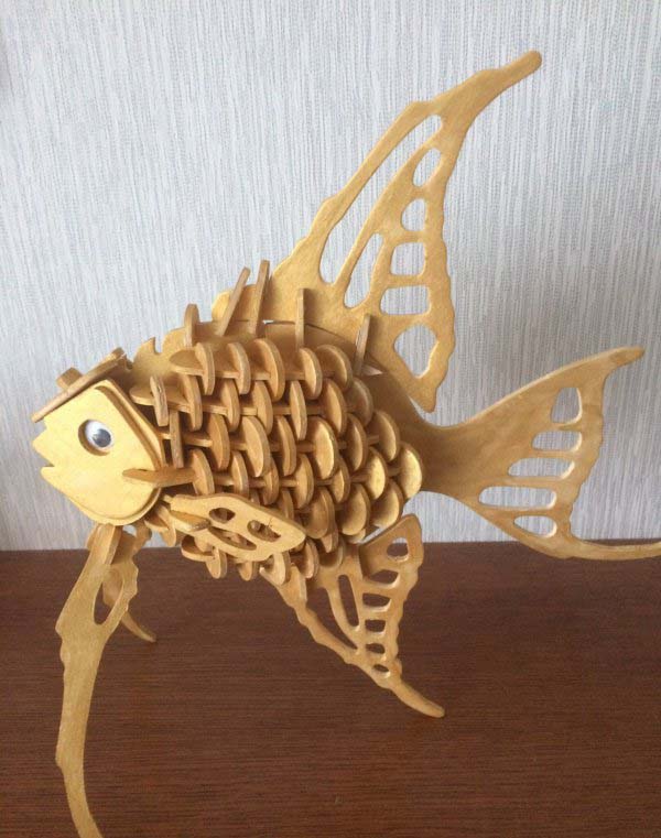 Модель деревянная сборная - Ангельская рыбка  