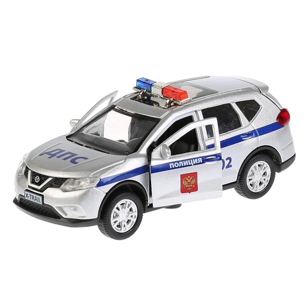 Машина металлическая инерционная - Nissan X-Trail Полиция, 12 см, свет, звук,  