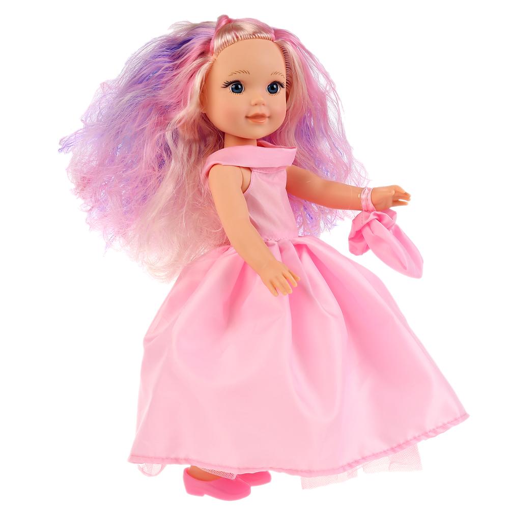 Кукла озвученная Катерина АБВГДЙКА 38 см в платье с цветными волосами  