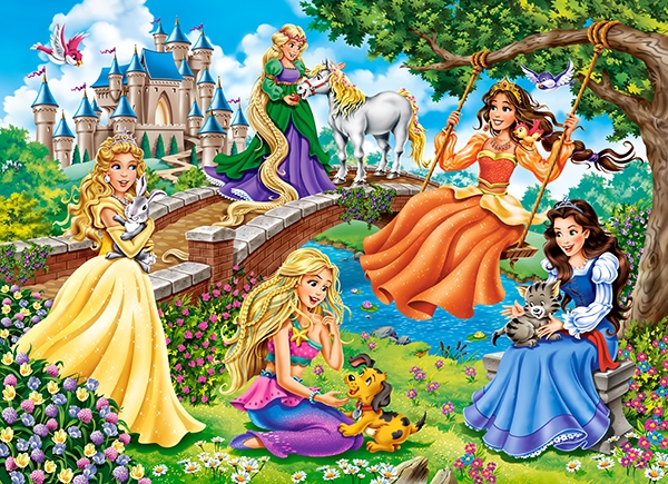Пазлы Castorland - Принцессы в саду, 70 элементов  