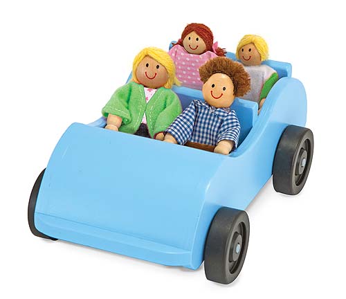 Игровой набор - Машина и кукольная семья  