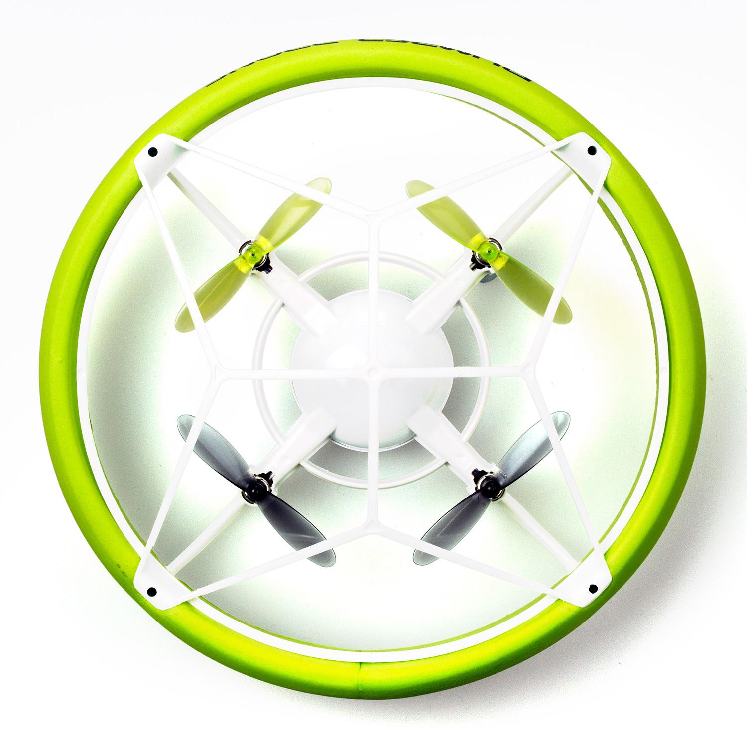 Flybotic. Радиоуправляемая игрушка - Мини Бампер Дрон, зеленый, свет  