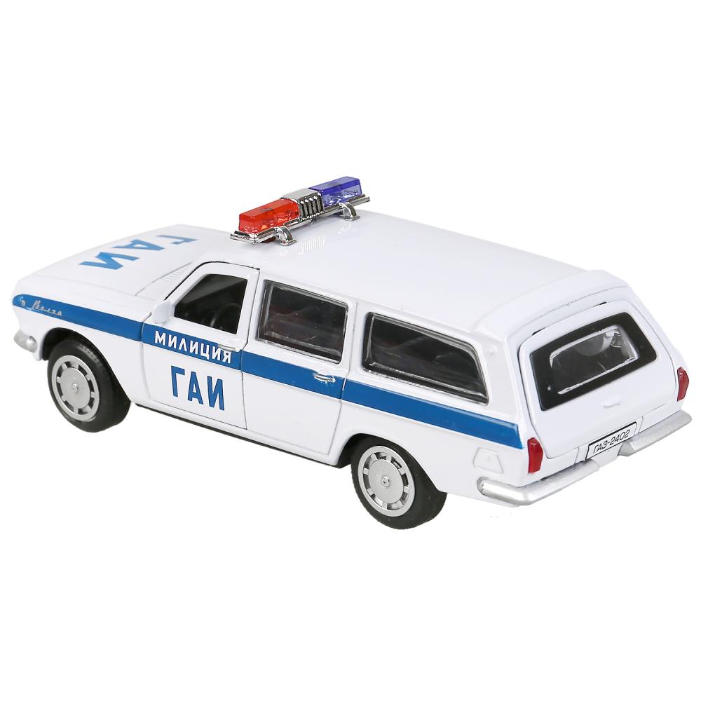 Машина Полиция ГАЗ-2402 Волга 12 см свет-звук двери и багажник открываются металлическая   