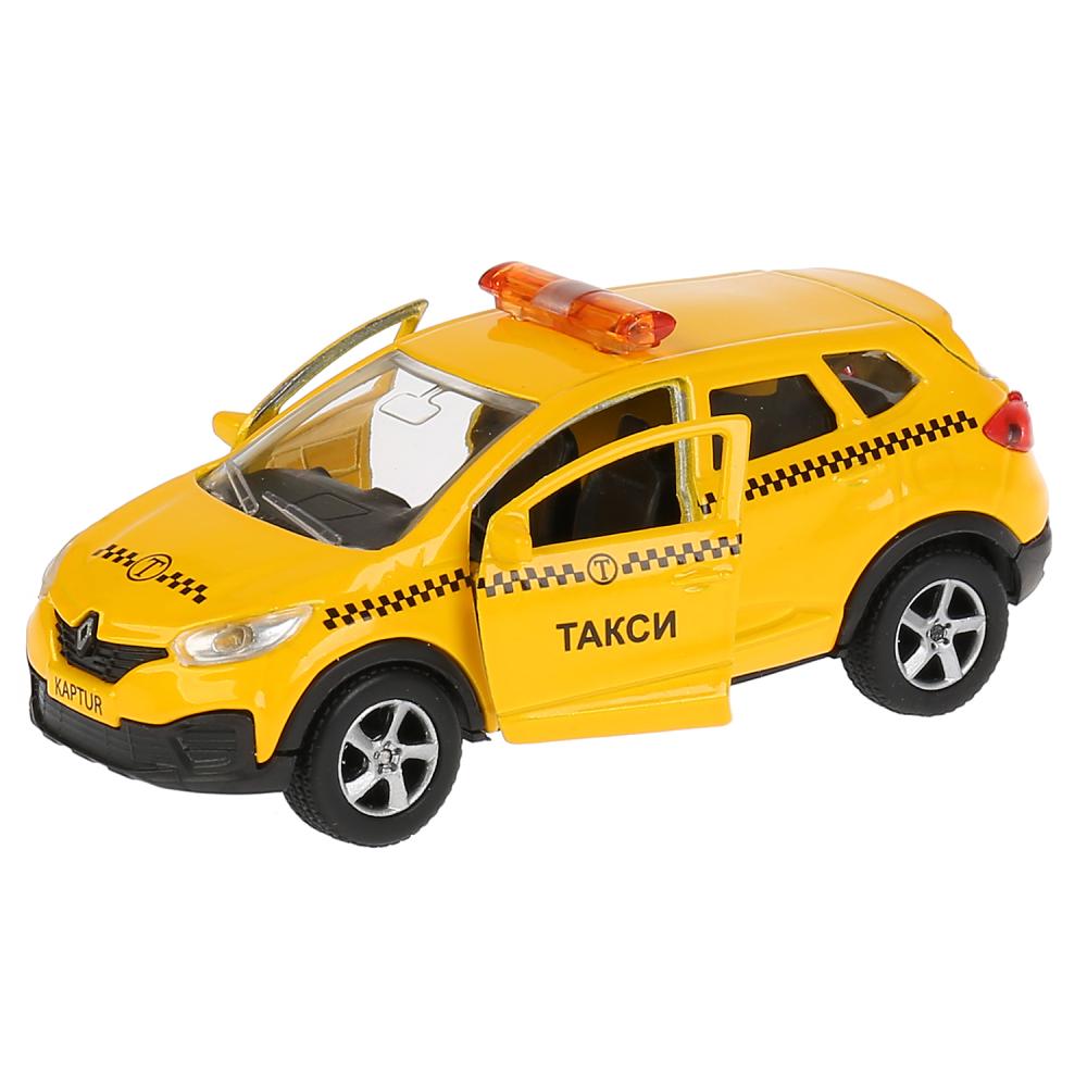 Машина инерционная металлическая - Renault Kaptur - Такси 12 см, открываются двери и багажник  
