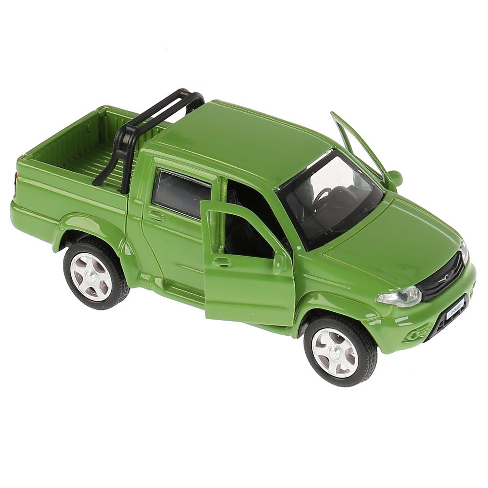 Пикап Uaz Pickup, зеленый, 12 см, открываются двери, инерционный механизм  