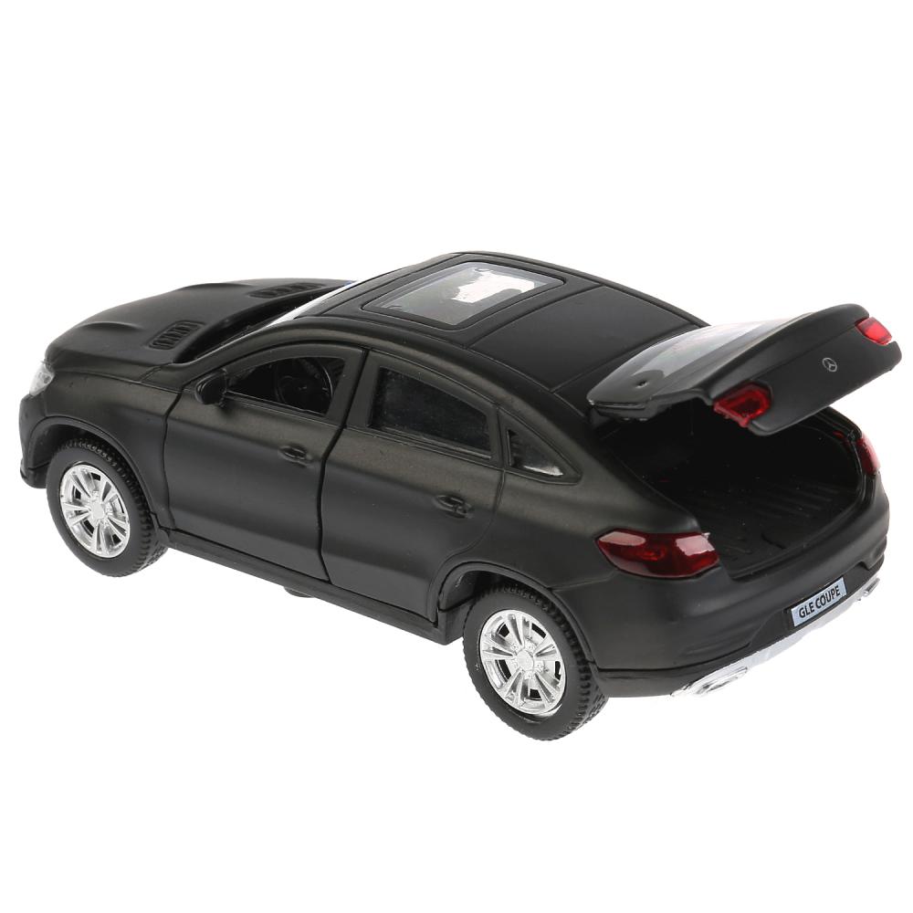 Металлическая инерционная модель – Mercedes-Benz GLE Coupe, матовый черный, 12 см, открываются двери и багажник  