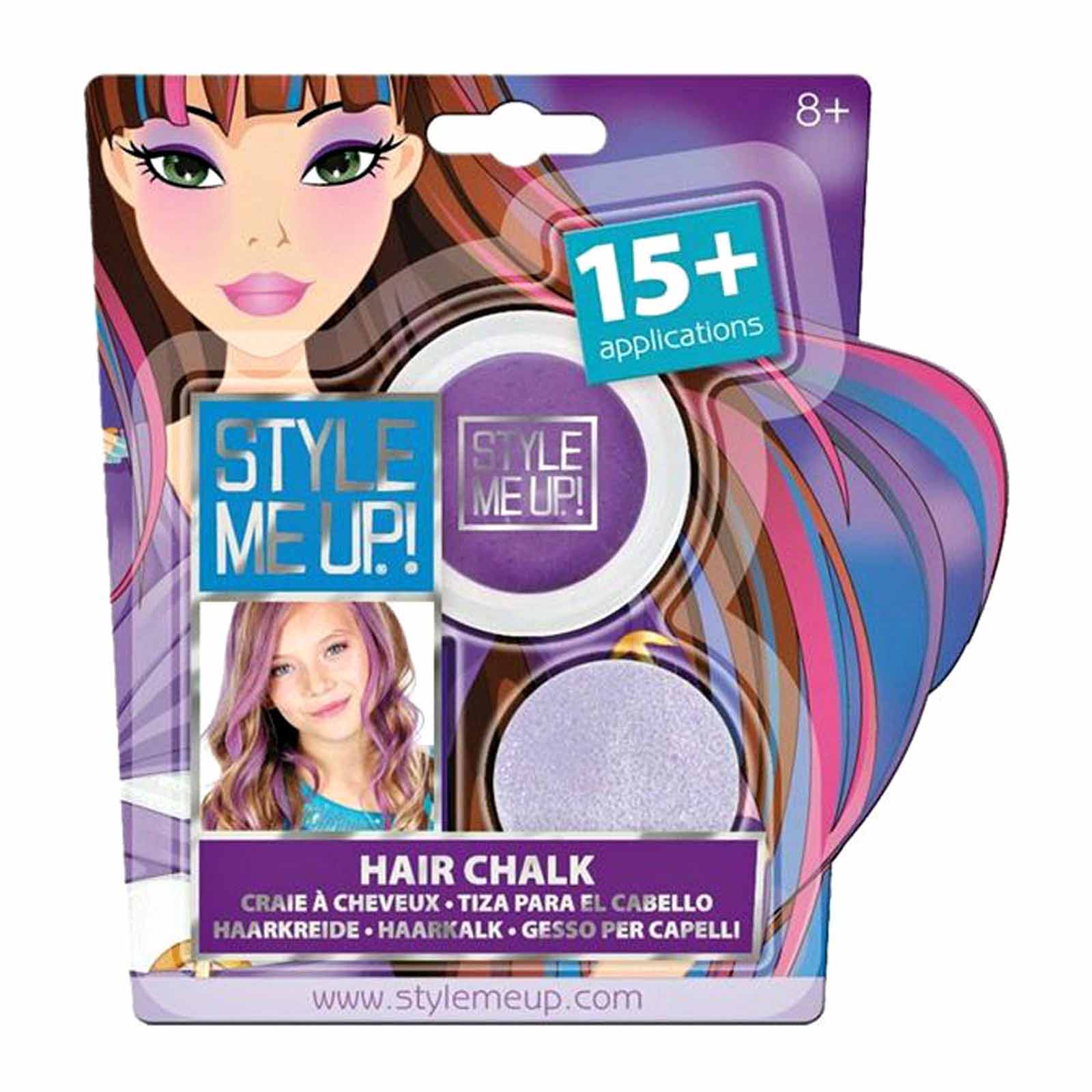 Набор Style Me Up - Радужный мелок для волос, фиолетовый Набор Style Me Up - Радужный мелок для волос, фиолетовыйЮная модница, салон красоты<br>Набор Style Me Up - Радужный мелок для волос, фиолетовый<br>