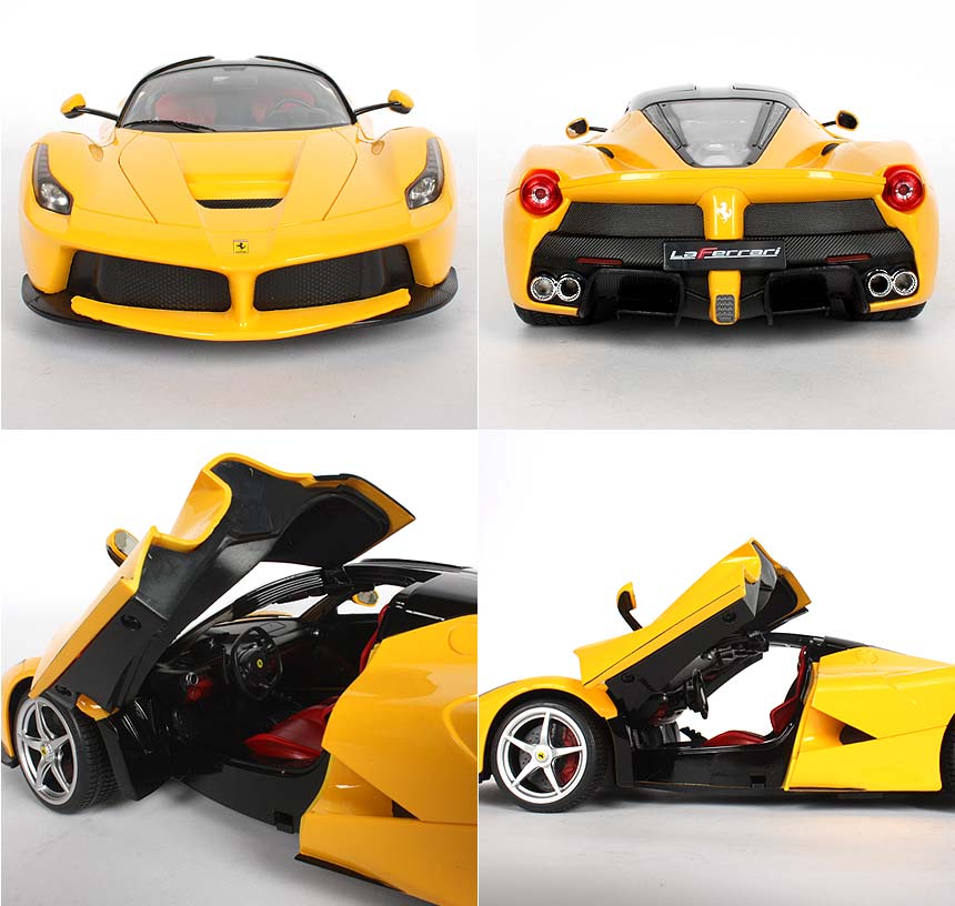 Машина на р/у - Ferrari LaFerrari, желтый, 1:14, свет  