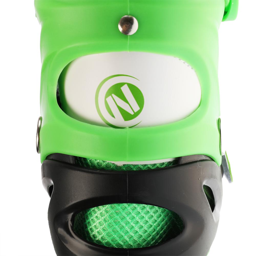 Раздвижные ролики Next со светом размер 29-32 в сумке зеленые  