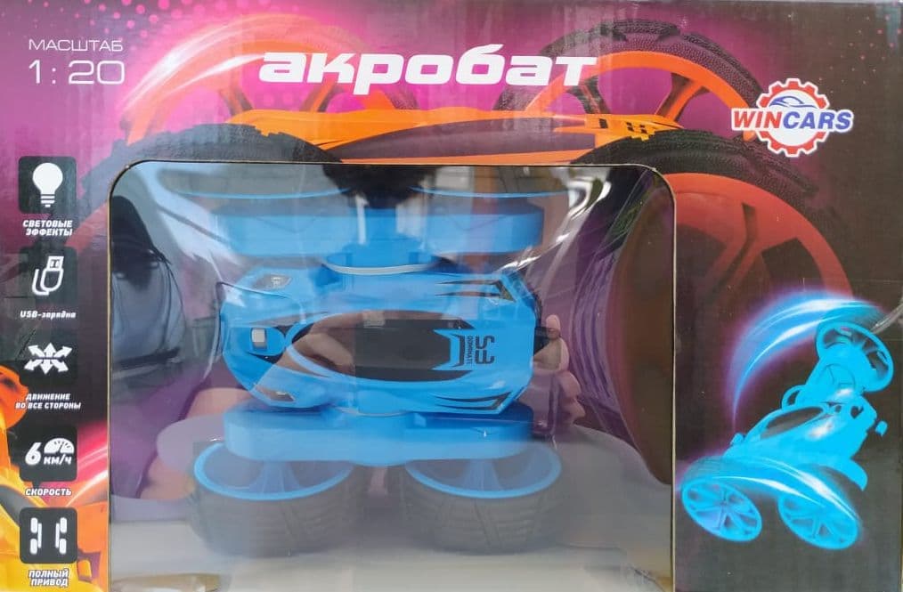 Трюковая машинка Wincars на р/у – Акробат, 18 см с подсветкой, USB-зарядка, цвет синий
Трюковая машинка Wincars на р/у – Акробат, 18 см с подсветкой, USB-зарядка, цвет синий