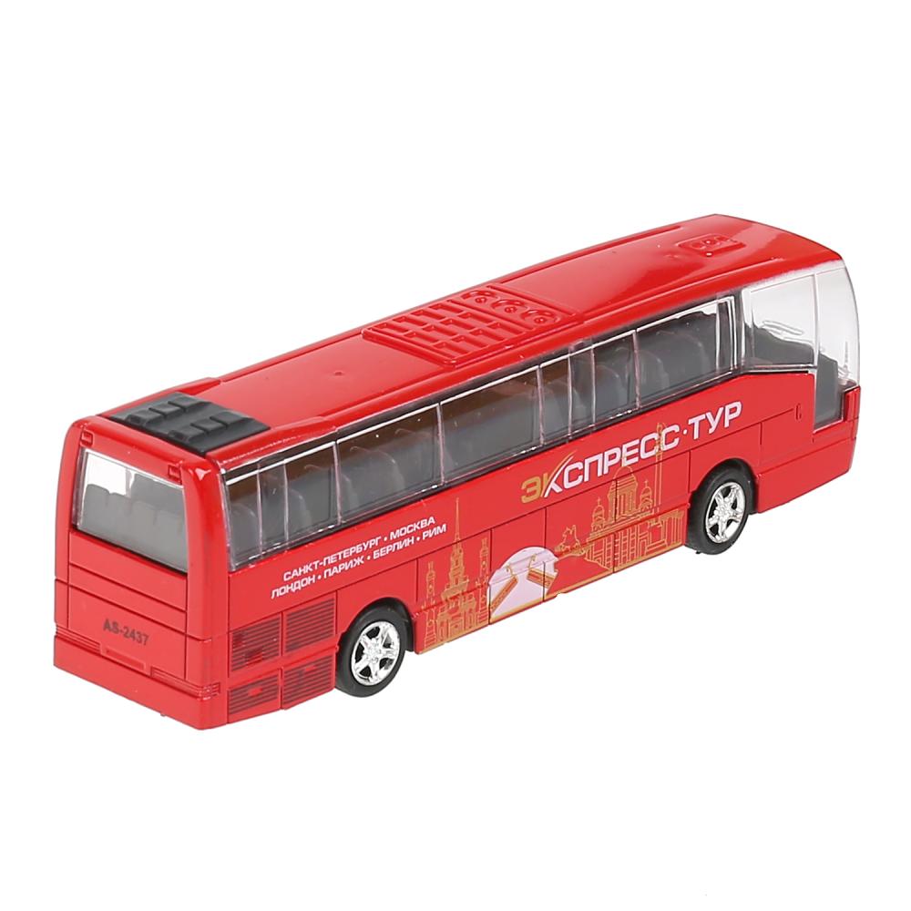 Модель - Рейсовый автобус, длина 16 см, свет-звук, инерционный механизм  