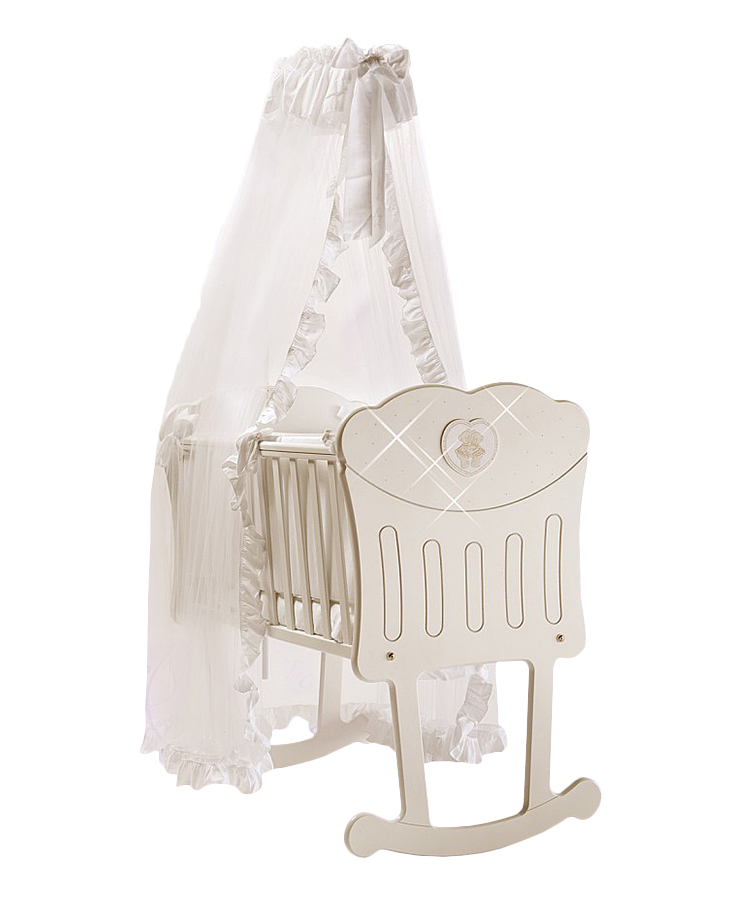 Колыбель Culla Chaton с матрасом и кронштейном – AVORIO/ IVORY
