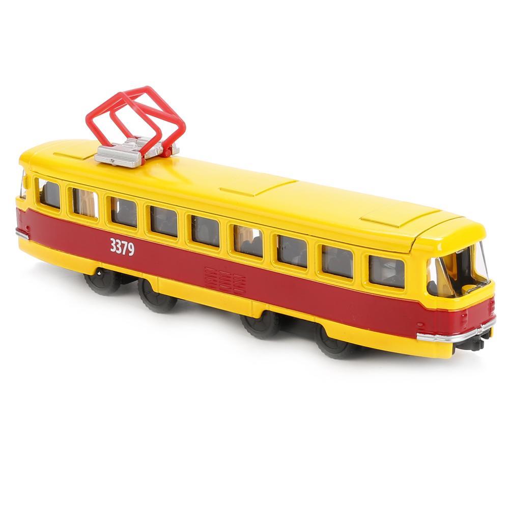 Игровой набор – Трамвай с остановкой и аксессуарами, 16,5 см  
