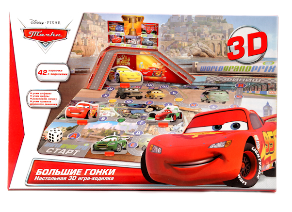 Настольная 3d игра-ходилка Умка – «Дисней. Тачки. Большие гонки» Настольная 3d игра-ходилка Умка – «Дисней. Тачки. Большие гонки»CARS 3 (Игрушки Тачки 3)<br>Настольная 3d игра-ходилка Умка – «Дисней. Тачки. Большие гонки»<br>
