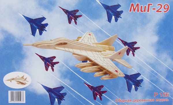 Сборная деревянная модель - Истребитель МиГ-29