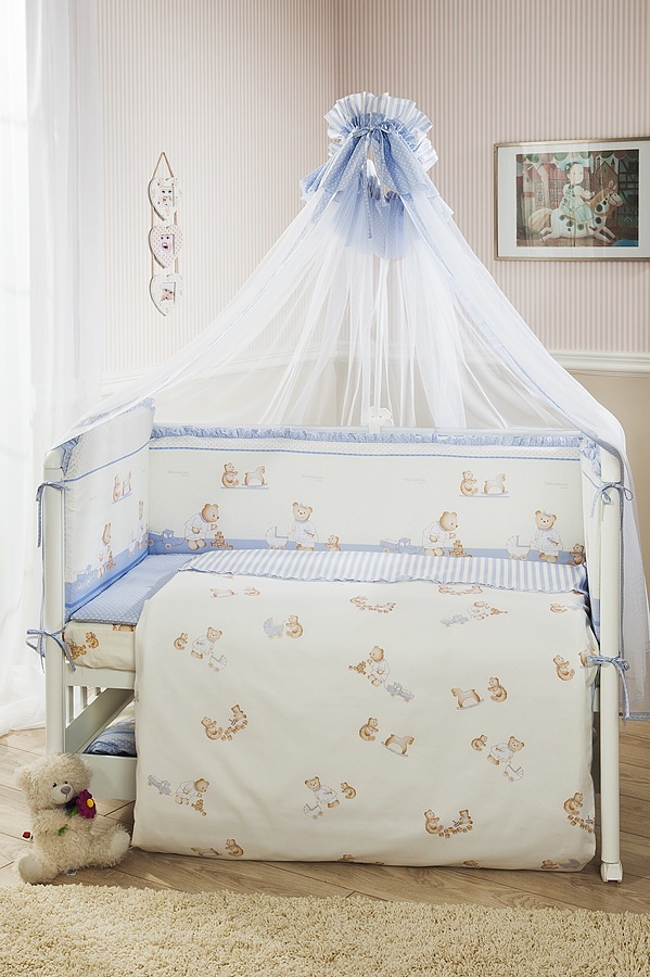 Комплект постельного белья для детей - Тиффани, голубой  