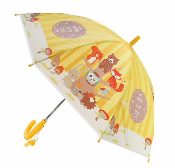 Зонт детский - Лесная семейка, 48 см, свисток, полуавтомат  