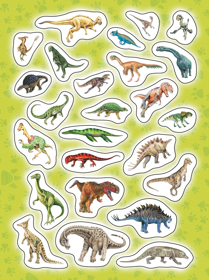 Наклейки из серии 100 наклеек – Динозавры  