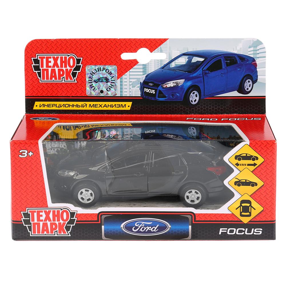 Машина металлическая Ford Focus 12 см, инерционная, открываются двери и багажник, цвет черный -WB) 